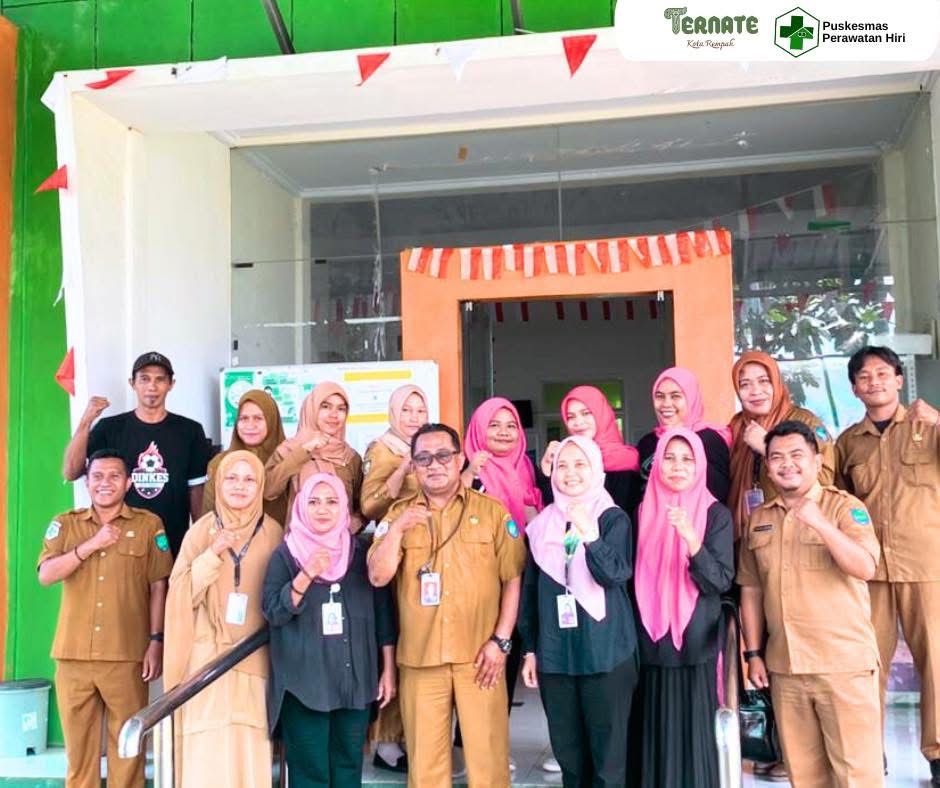 Evaluasi Triwulan Puskesmas Hiri tahun 2025 di hadiri langsung oleh Sekretaris Beserta Tim Dinas Kesehatan Kota Ternate